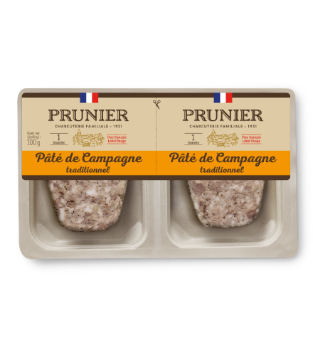 Pâté de campagne traditionnel portionné