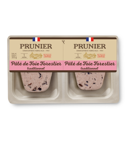 Pâté de foie forestier traditionnel portionné